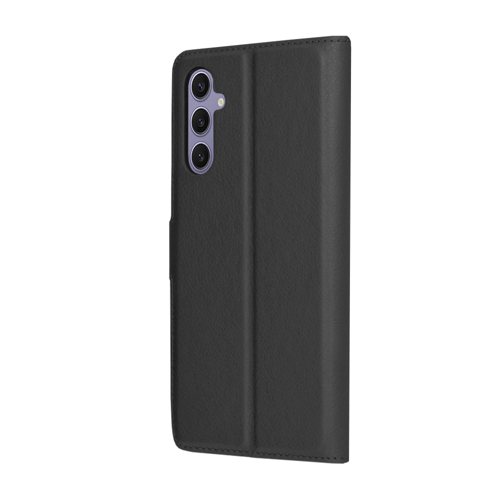 Custodia per Samsung Galaxy S24 S921, Techsuit, Leather Folio, Nera