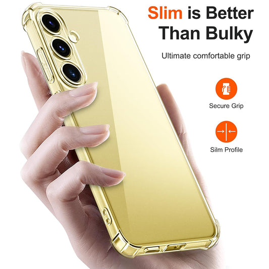 Custodia per Samsung Galaxy S24 S921, Techsuit, Shockproof Clear, Trasparente