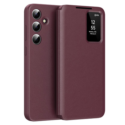 Case for Samsung Galaxy S24 S921, Techsuit, SmartView, Red