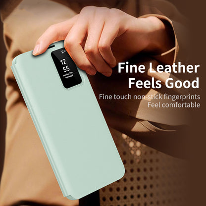 Custodia per Samsung Galaxy S24 S921, Techsuit, SmartView, Verde