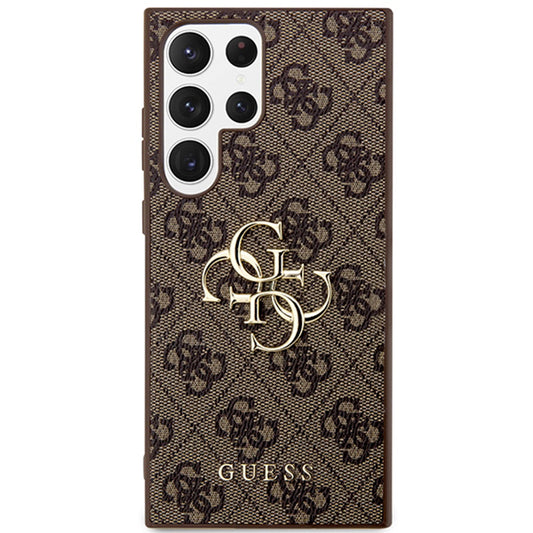 Custodia per Samsung Galaxy S24 Ultra S928, Guess, 4G Big Logo, Marrone