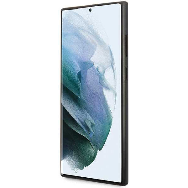 Custodia per Samsung Galaxy S24 Ultra S928, Guess, 4G Metal Gold Logo, Nera