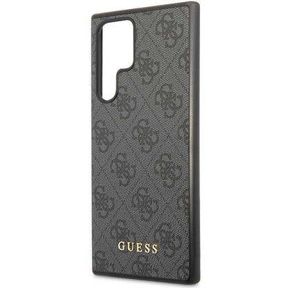 Custodia per Samsung Galaxy S24 Ultra S928, Guess, 4G Metal Gold Logo, Nera