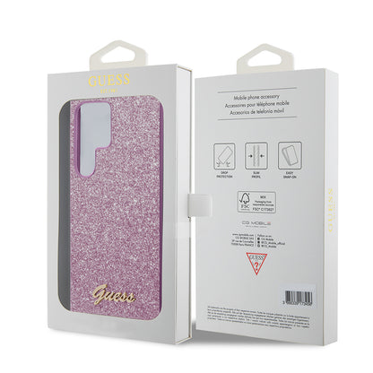 Custodia per Samsung Galaxy S24 Ultra S928, Guess, Glitter Script, Dorata