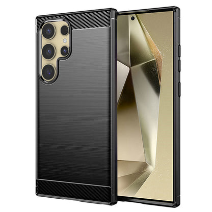 Custodia per Samsung Galaxy S24 Ultra S928, Techsuit, Carbonio, Nera