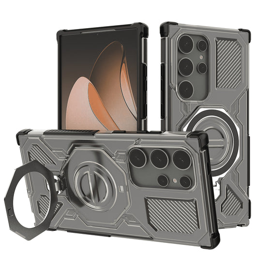 Cover per Samsung Galaxy S24 Ultra S928, Techsuit, Carbon Shield Pro, fumé
