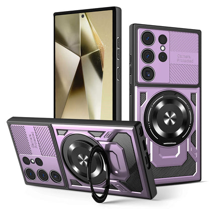 Custodia per Samsung Galaxy S24 Ultra S928, Techsuit, RuggedCam, Viola