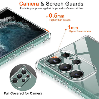 Custodia per Samsung Galaxy S24 Ultra S928, Techsuit, Shockproof Clear, Trasparente