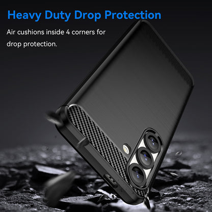 Custodia per Samsung Galaxy S25 Edge S937, Techsuit, Carbonio, Nera
