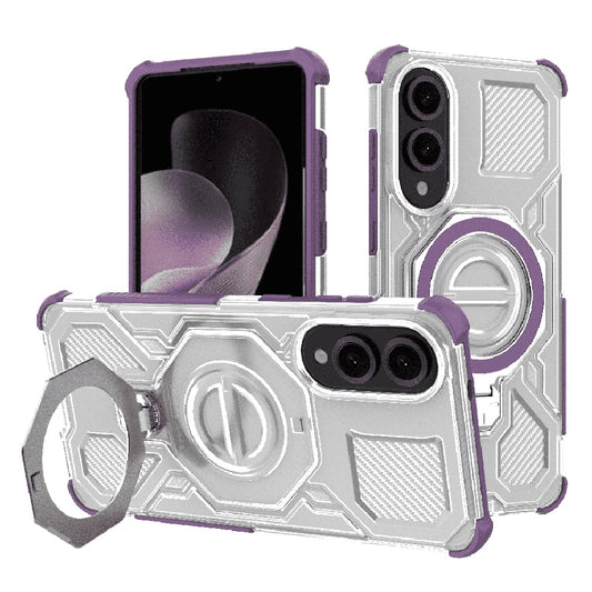 Custodia per Samsung Galaxy S25 Edge S937, Techsuit, Carbon Shield Pro, Viola