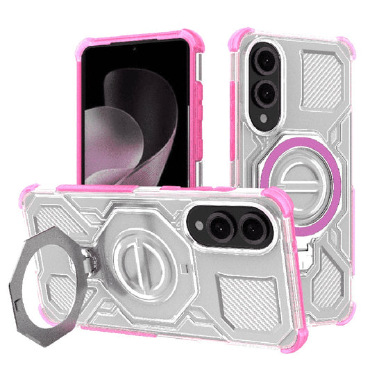 Custodia per Samsung Galaxy S25 Edge S937, Techsuit, Carbon Shield Pro, Rosa