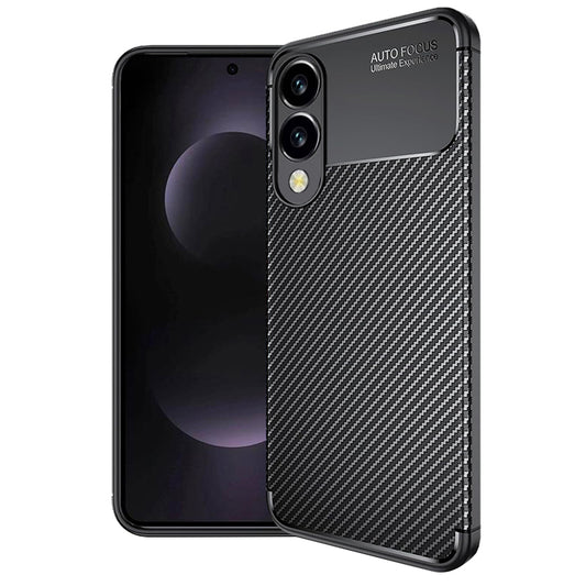 Custodia per Samsung Galaxy S25 Edge S937, Techsuit, CarbonFiber, Nera
