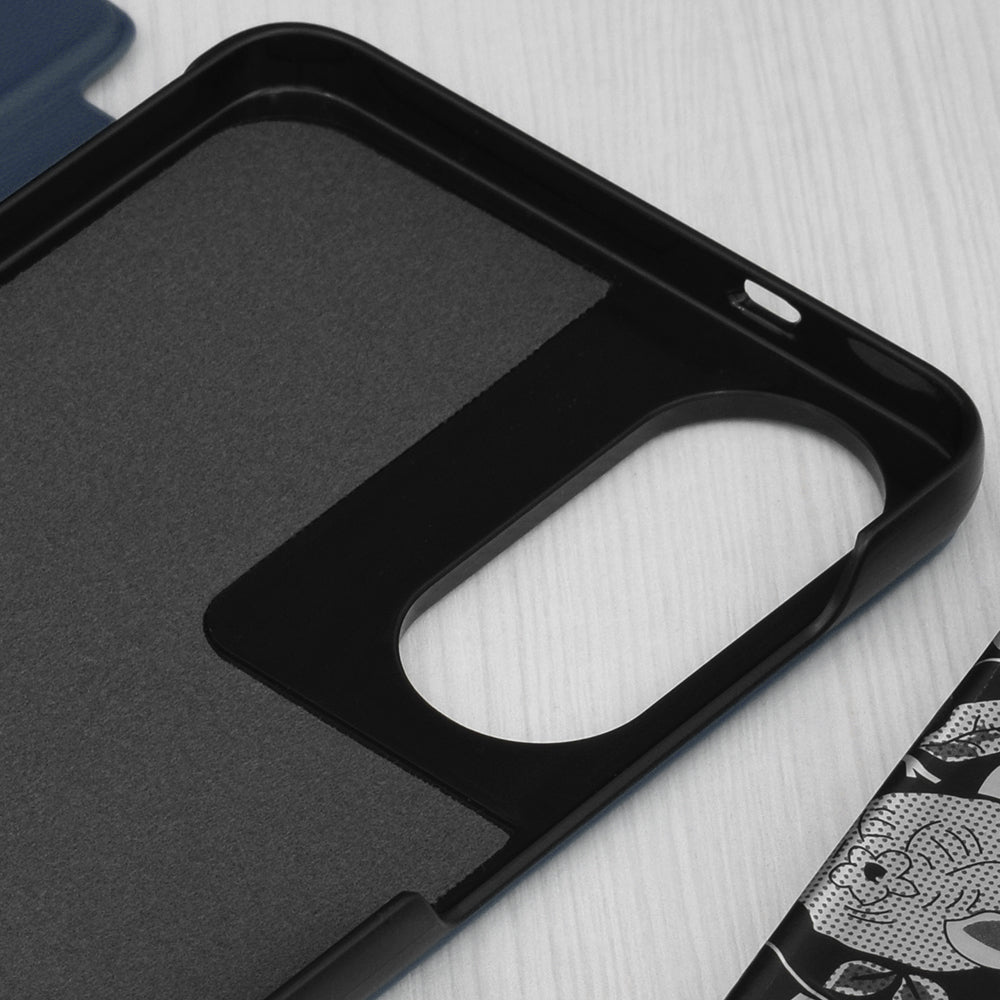 Custodia per Samsung Galaxy S25 Edge S937, Techsuit, eFold, Blu Scuro