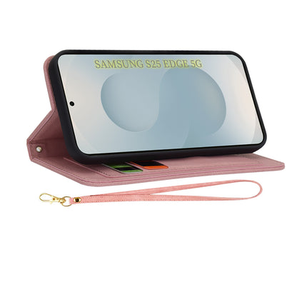Custodia per Samsung Galaxy S25 Edge S937, Techsuit, FlipCraft, Rosa