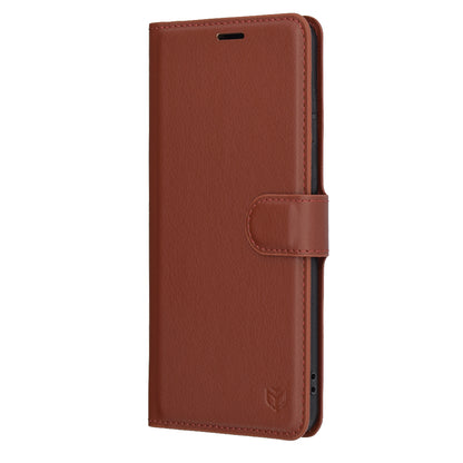 Custodia per Samsung Galaxy S25 Edge S937, Techsuit, Leather Folio, Marrone
