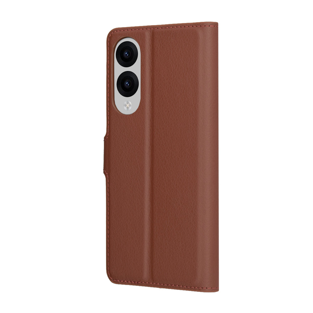 Custodia per Samsung Galaxy S25 Edge S937, Techsuit, Leather Folio, Marrone