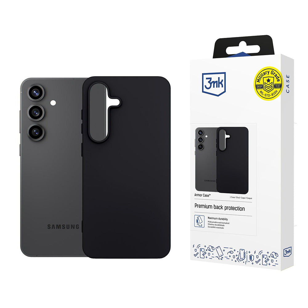 Custodia per Samsung Galaxy S25 FE, 3MK, Nera Opaca