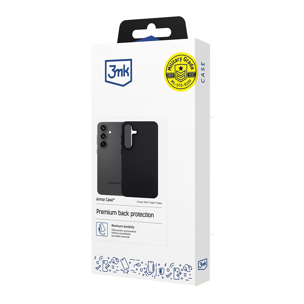 Custodia per Samsung Galaxy S25 FE, 3MK, Nera Opaca