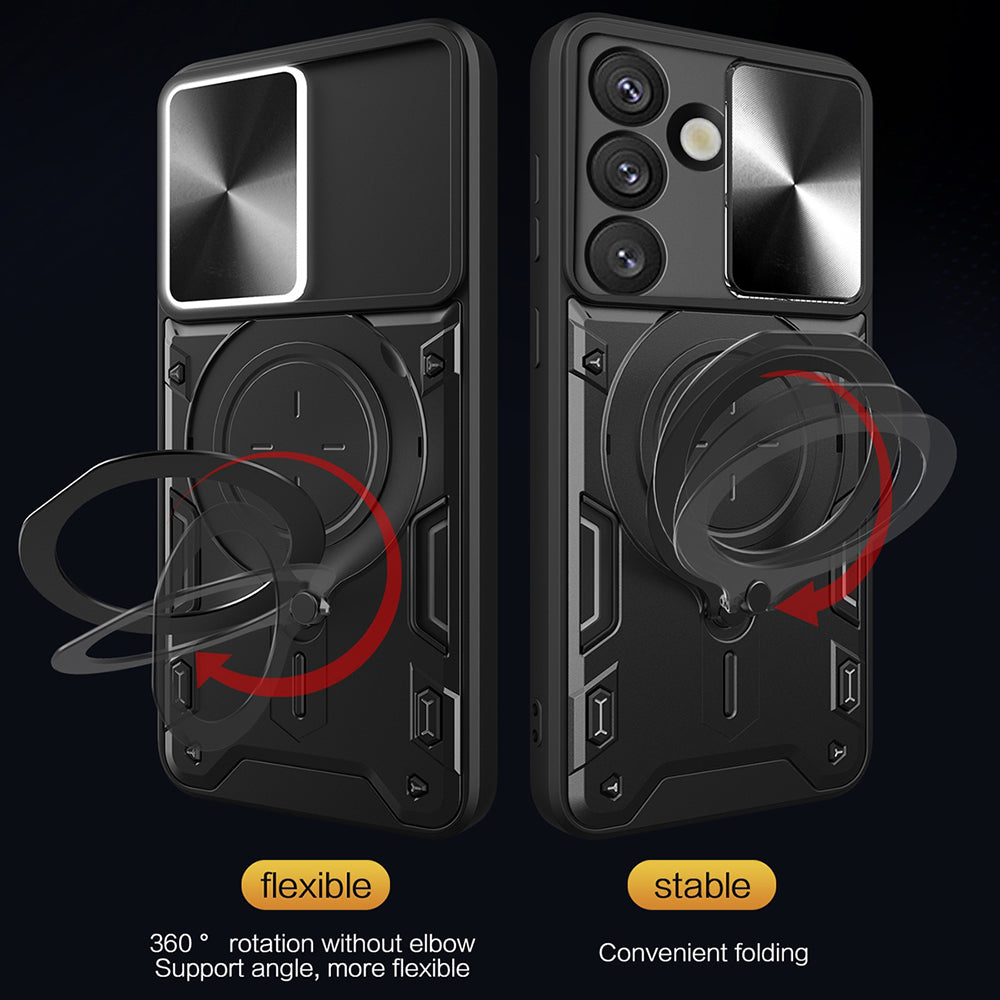 Custodia per Samsung Galaxy S25 FE, Techsuit, CamGuard Pro, Rossa