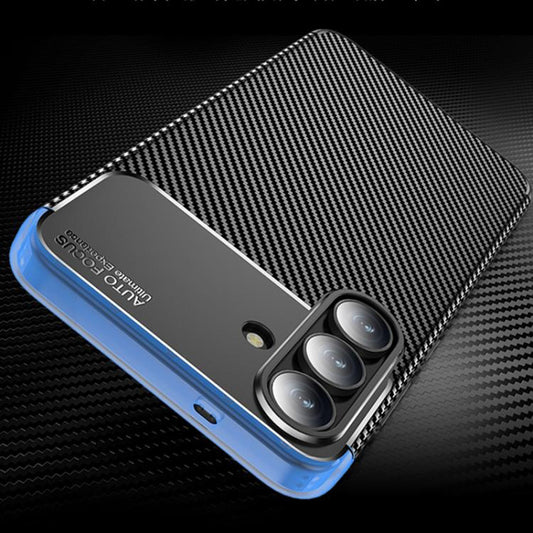 Custodia per Samsung Galaxy S25 FE, Techsuit, CarbonFiber, Nera