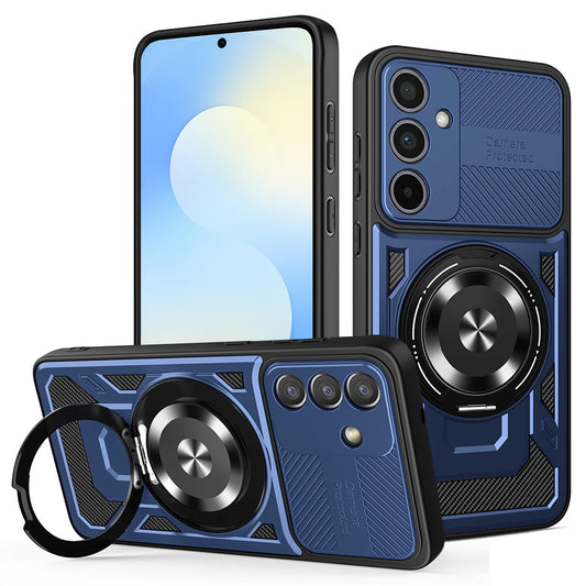 Custodia per Samsung Galaxy S25 FE, Techsuit, RuggedCam, Blu