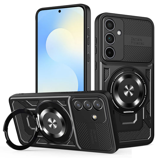Custodia per Samsung Galaxy S25 FE, Techsuit, RuggedCam, Nera