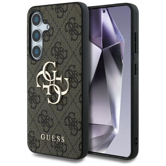 Custodia per Samsung Galaxy S25+ S936, Guess, 4G Big Logo, Marrone