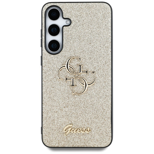 Custodia per Samsung Galaxy S25+ S936, Guess, Glitter Big 4G Script, Dorata