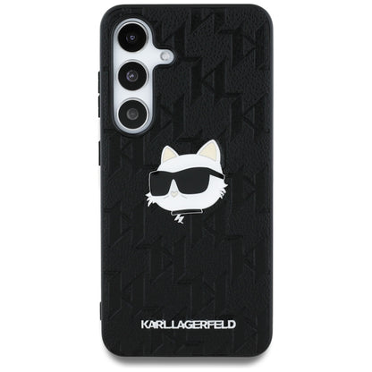 Case for Samsung Galaxy S25+ S936, Karl Lagerfeld, Monogram Choupette's Head, Black