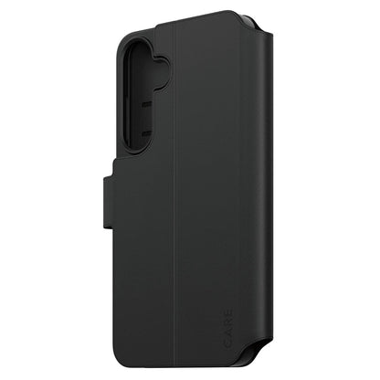 Custodia per Samsung Galaxy S25+ S936, PanzerGlass, Care Feature Kickstand Wallet, Nera