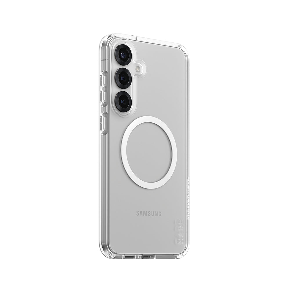 Custodia per Samsung Galaxy S25+ S936, PanzerGlass, Care Urban Combat, Trasparente Bianca