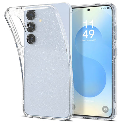 Custodia per Samsung Galaxy S25+ S936, Spigen, Liquid Crystal Glitter, Trasparente