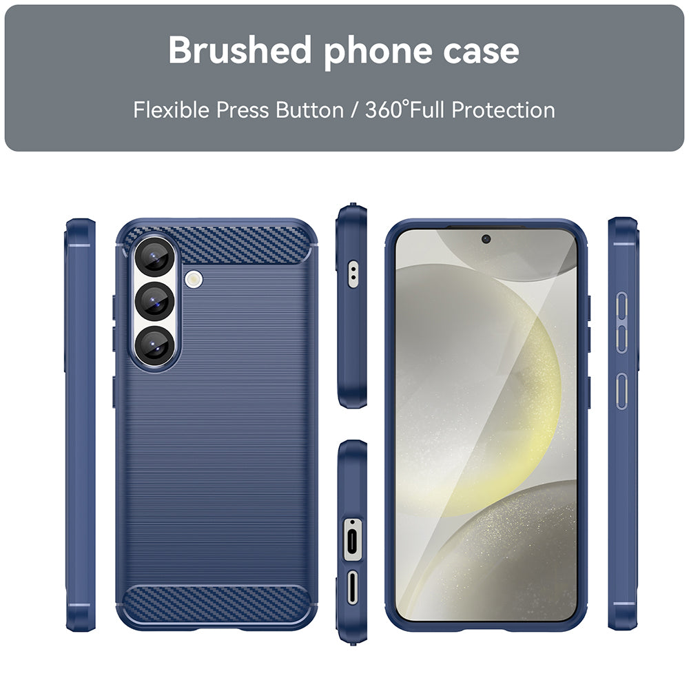 Custodia per Samsung Galaxy S25+ S936, Techsuit, Carbonio, Blu