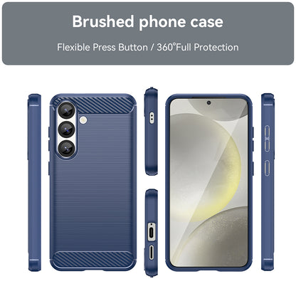 Custodia per Samsung Galaxy S25+ S936, Techsuit, Carbonio, Blu