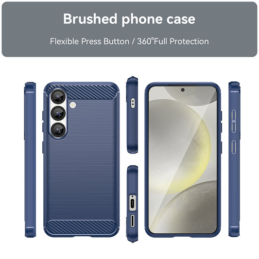Custodia per Samsung Galaxy S25+ S936, Techsuit, Carbonio, Blu