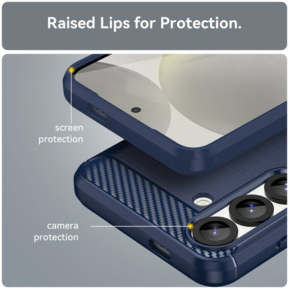 Custodia per Samsung Galaxy S25+ S936, Techsuit, Carbonio, Blu