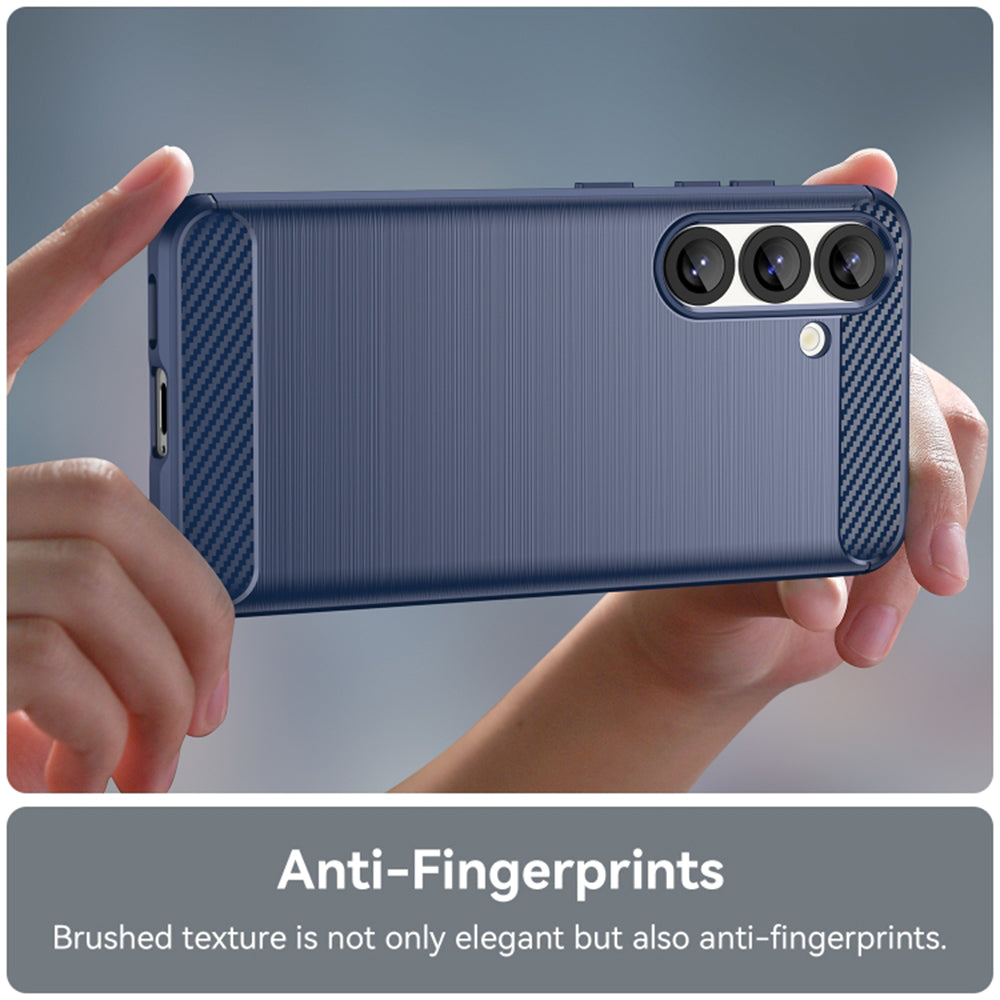 Custodia per Samsung Galaxy S25+ S936, Techsuit, Carbonio, Blu