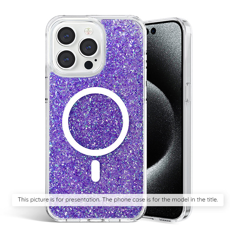 Custodia per Samsung Galaxy S25+ S936, Techsuit, Sparkly Glitter, Viola