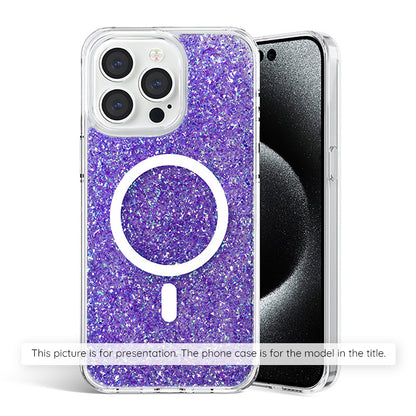 Custodia per Samsung Galaxy S25+ S936, Techsuit, Sparkly Glitter, Viola