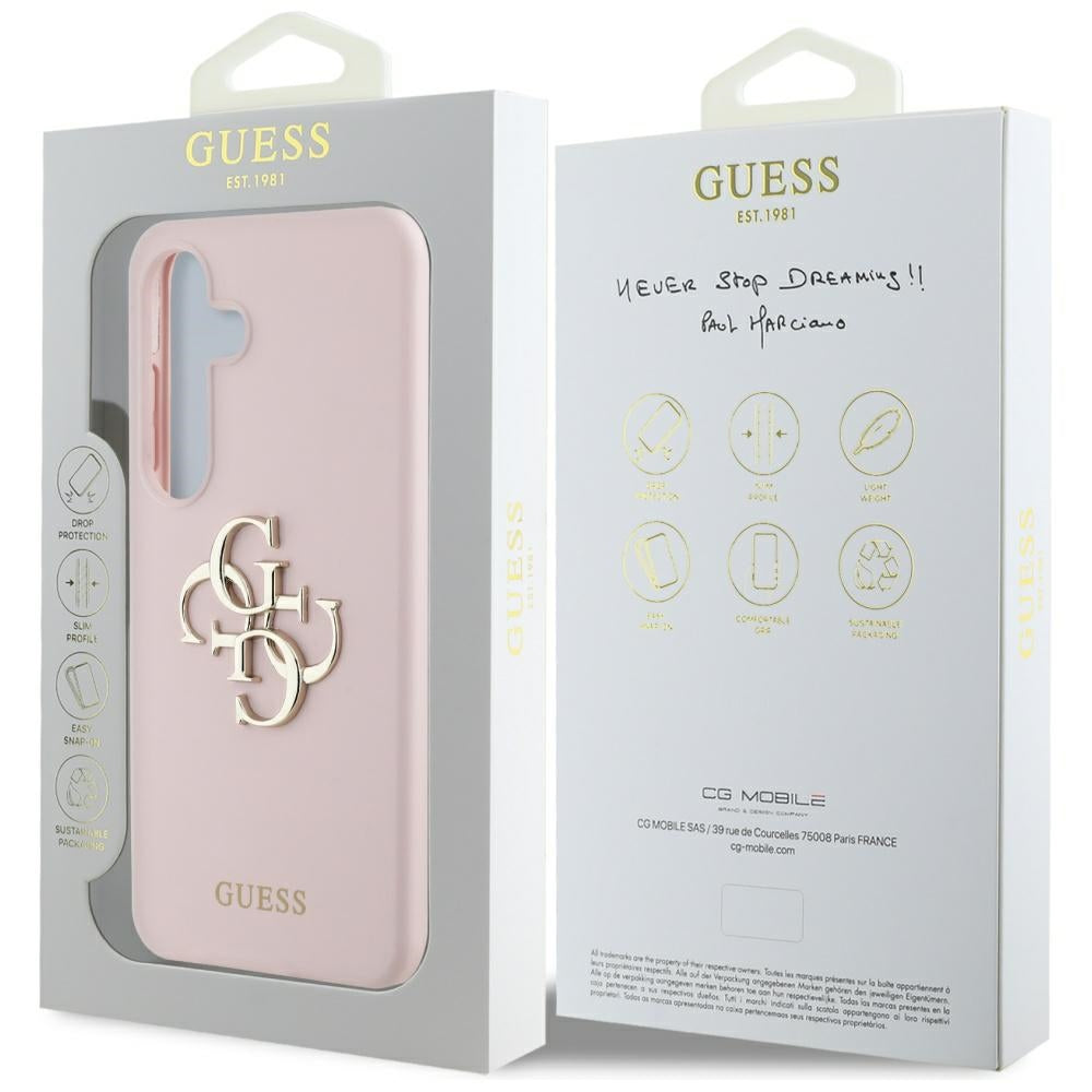 Custodia per Samsung Galaxy S25 S931, Guess, 4G Big, Rosa