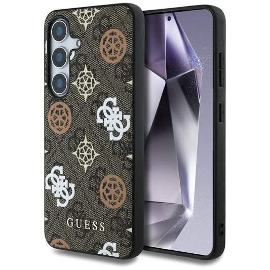 Custodia per Samsung Galaxy S25 S931, Guess, 4G Peony, Marrone