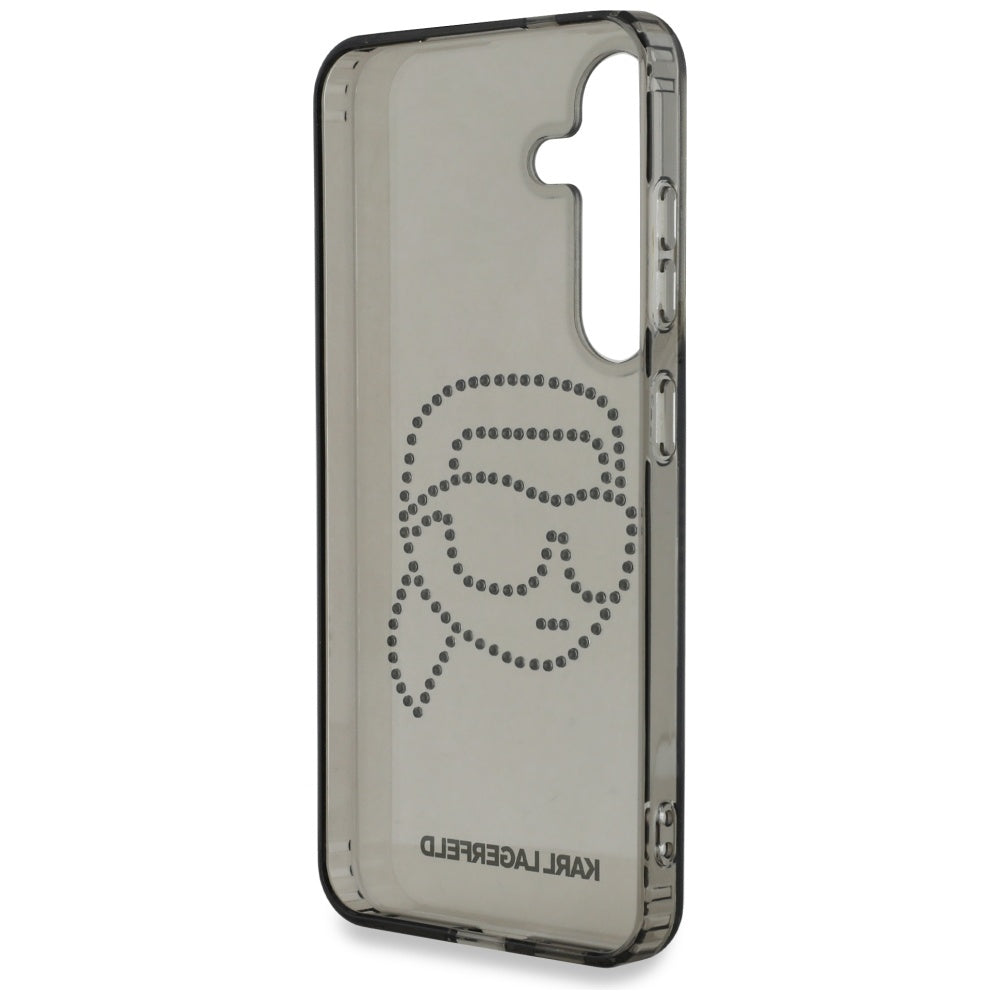 Custodia per Samsung Galaxy S25 S931, Karl Lagerfeld, IML Rhinestones Karl's Head, Nera