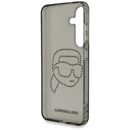 Custodia per Samsung Galaxy S25 S931, Karl Lagerfeld, IML Rhinestones Karl's Head, Nera
