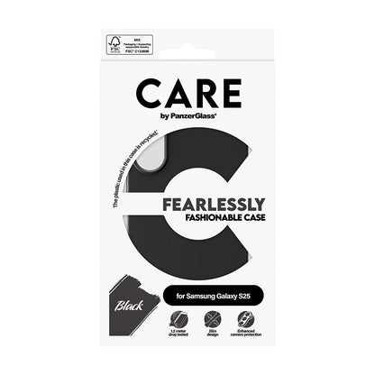 Custodia per Samsung Galaxy S25 S931, PanzerGlass, Care Fashionable, Nera