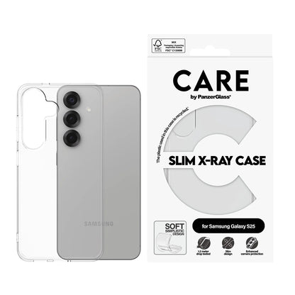 Custodia per Samsung Galaxy S25 S931, PanzerGlass, Care Fashionable, Trasparente