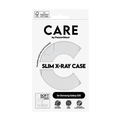 Custodia per Samsung Galaxy S25 S931, PanzerGlass, Care Fashionable, Trasparente