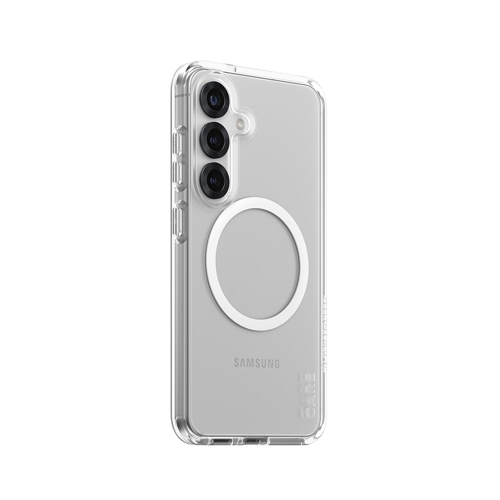 Custodia per Samsung Galaxy S25 S931, PanzerGlass, Care Urban Combat, Trasparente Bianca