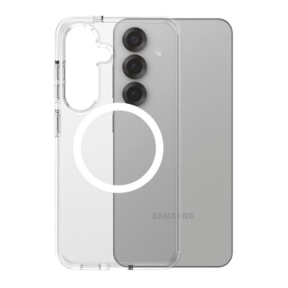 Custodia per Samsung Galaxy S25 S931, PanzerGlass, Care Urban Combat, Trasparente Bianca