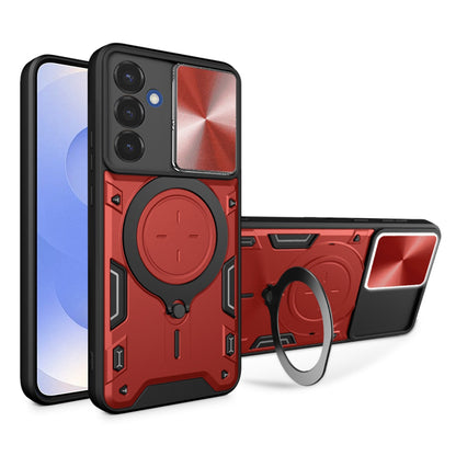 Custodia per Samsung Galaxy S25 S931, Techsuit, CamGuard Pro, Rossa
