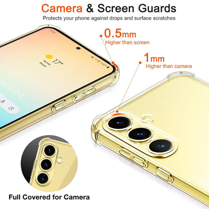 Custodia per Samsung Galaxy S25 S931, Techsuit, Shockproof Clear, Trasparente